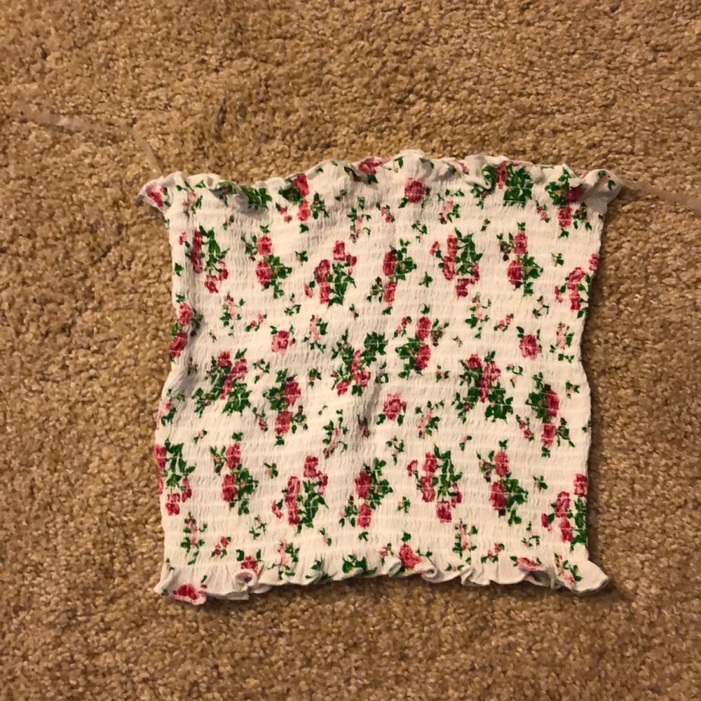 Floral pattern tube top